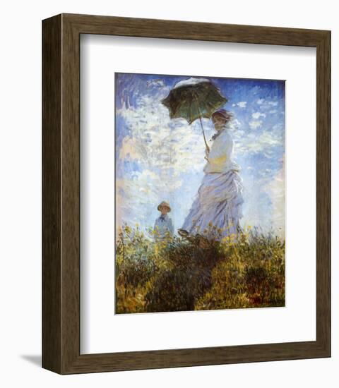 Madame Monet and Her Son-Claude Monet-Framed Art Print