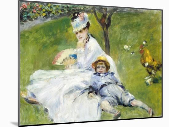 Madame Monet and Her Son-Pierre-Auguste Renoir-Mounted Giclee Print