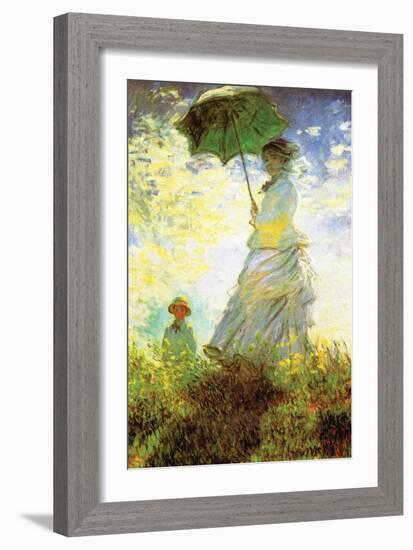 Madame Monet and Son-Claude Monet-Framed Art Print