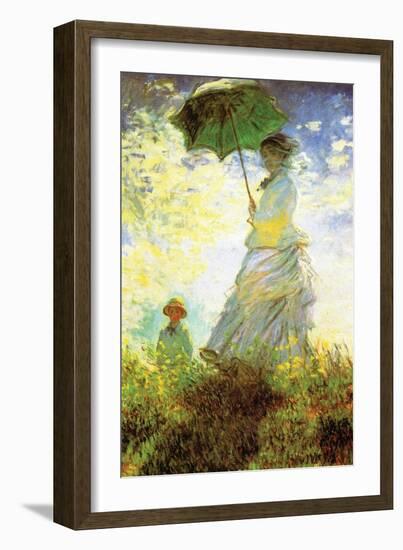 Madame Monet and Son-Claude Monet-Framed Art Print