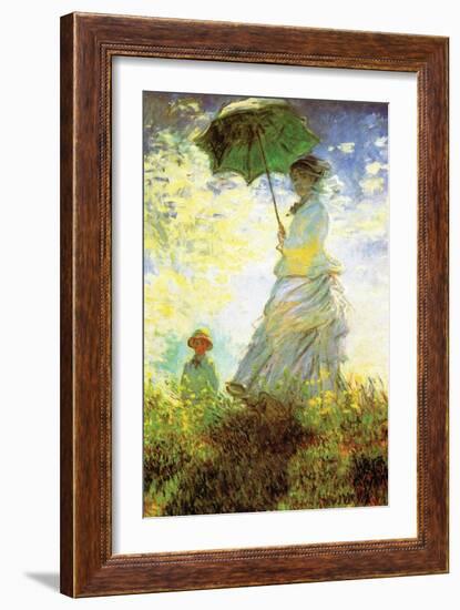 Madame Monet and Son-Claude Monet-Framed Art Print