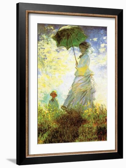 Madame Monet and Son-Claude Monet-Framed Art Print