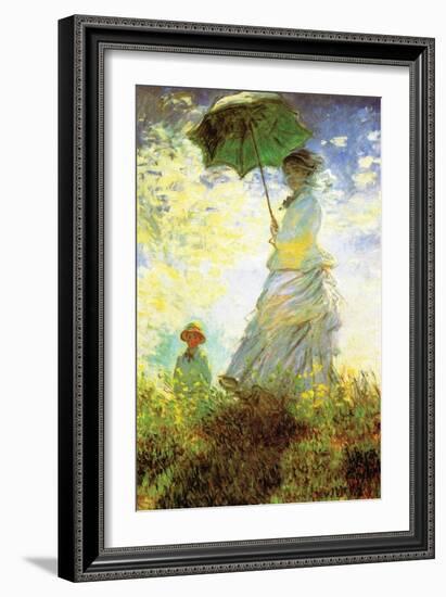 Madame Monet and Son-Claude Monet-Framed Art Print