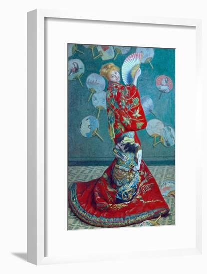 Madame Monet in a Kimono (La Japonaise), 1876-Claude Monet-Framed Giclee Print