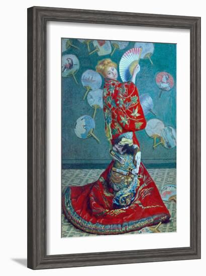 Madame Monet in a Kimono (La Japonaise), 1876-Claude Monet-Framed Giclee Print