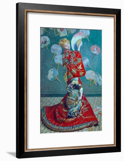 Madame Monet in a Kimono (La Japonaise), 1876-Claude Monet-Framed Giclee Print