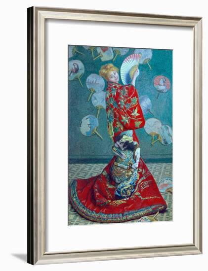 Madame Monet in a Kimono (La Japonaise), 1876-Claude Monet-Framed Giclee Print