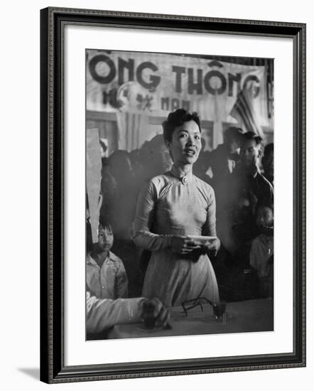 Madame Ngo Dinh Nhu, Acting as Official Hostess for Pres. Ngo Dinh Diem-John Dominis-Framed Premium Photographic Print