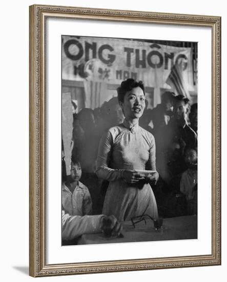 Madame Ngo Dinh Nhu, Acting as Official Hostess for Pres. Ngo Dinh Diem-John Dominis-Framed Premium Photographic Print