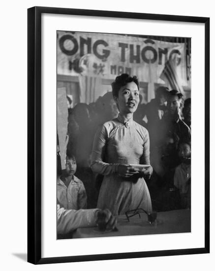 Madame Ngo Dinh Nhu, Acting as Official Hostess for Pres. Ngo Dinh Diem-John Dominis-Framed Premium Photographic Print