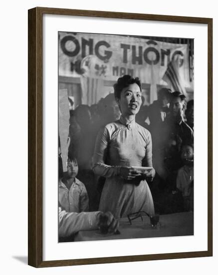 Madame Ngo Dinh Nhu, Acting as Official Hostess for Pres. Ngo Dinh Diem-John Dominis-Framed Premium Photographic Print