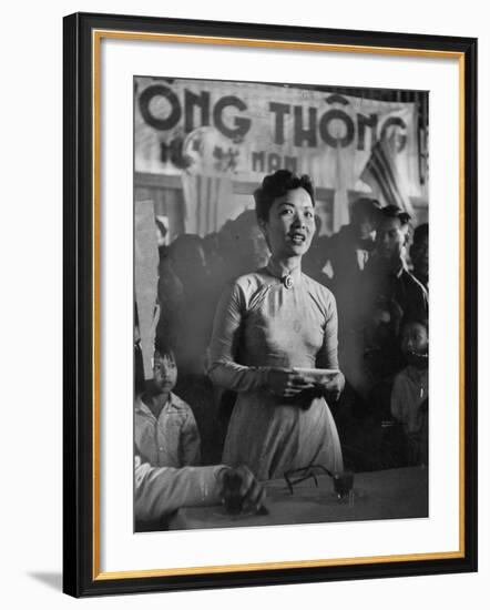 Madame Ngo Dinh Nhu, Acting as Official Hostess for Pres. Ngo Dinh Diem-John Dominis-Framed Premium Photographic Print