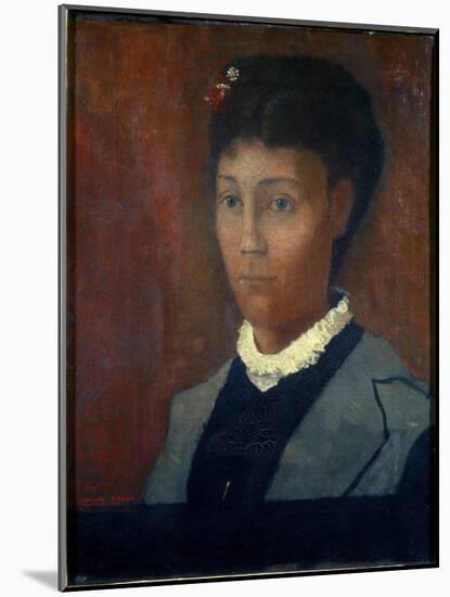 Madame Odilon, 1882 (Oil on Canvas)-Odilon Redon-Mounted Giclee Print