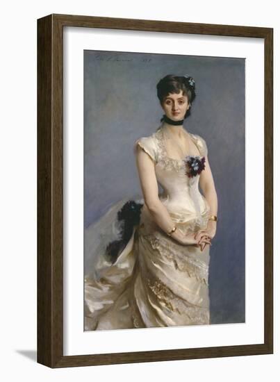 Madame Paul Poirson, 1885 (Oil on Canvas)-John Singer Sargent-Framed Giclee Print