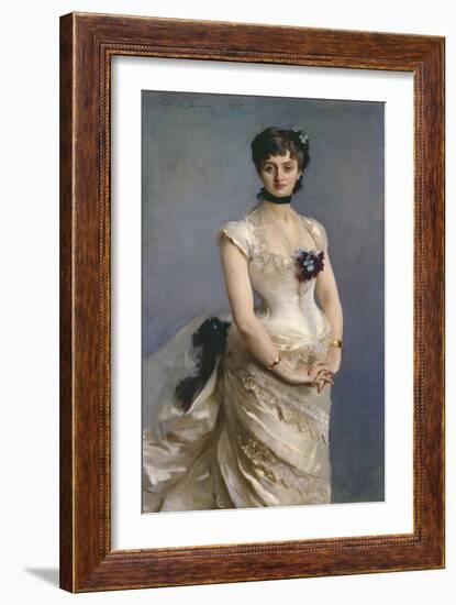 Madame Paul Poirson, 1885 (Oil on Canvas)-John Singer Sargent-Framed Giclee Print