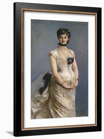 Madame Paul Poirson, 1885 (Oil on Canvas)-John Singer Sargent-Framed Giclee Print