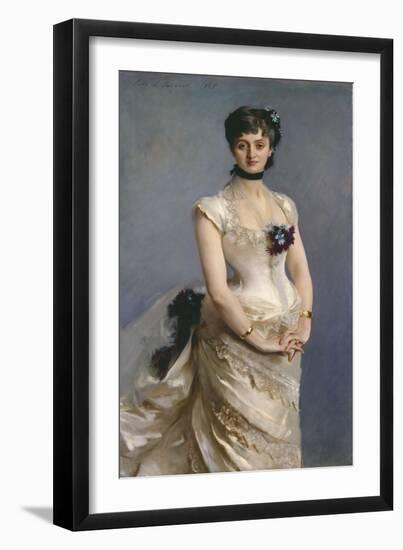 Madame Paul Poirson, 1885 (Oil on Canvas)-John Singer Sargent-Framed Giclee Print