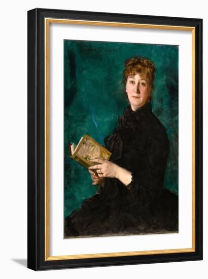 Madame Pauline-Marie-Charlotte Carolus-Duran (1839-1912), 1885 (Oil on Canvas)-Charles Emile Auguste Carolus-Duran-Framed Giclee Print