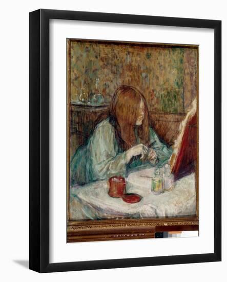 Madame Poupoule at Her Toilet, 1898 (Oil on Board)-Henri de Toulouse-Lautrec-Framed Giclee Print