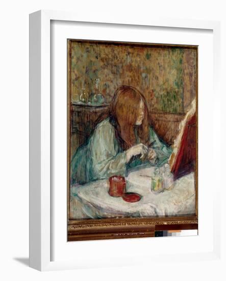 Madame Poupoule at Her Toilet, 1898 (Oil on Board)-Henri de Toulouse-Lautrec-Framed Giclee Print