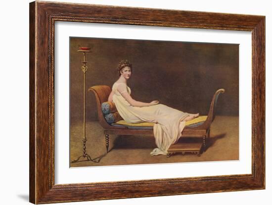 'Madame Recamier', 1800, (c1915)-Jacques-Louis David-Framed Giclee Print