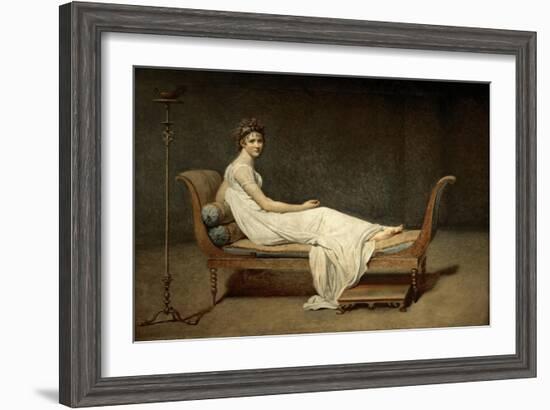 Madame Récamier, Née Julie Bernard (1777-184)-Jacques Louis David-Framed Giclee Print