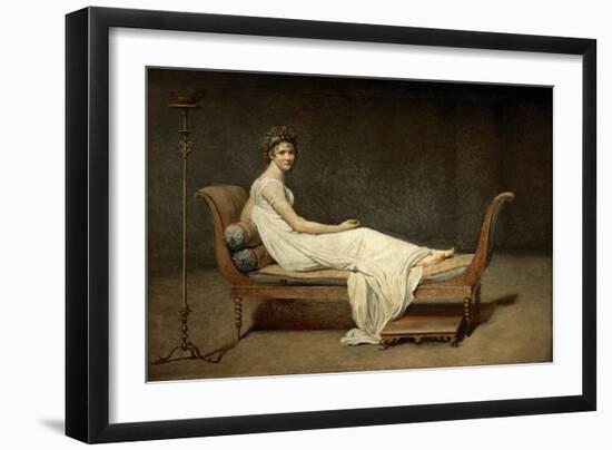 Madame Récamier, Née Julie Bernard (1777-184)-Jacques Louis David-Framed Giclee Print