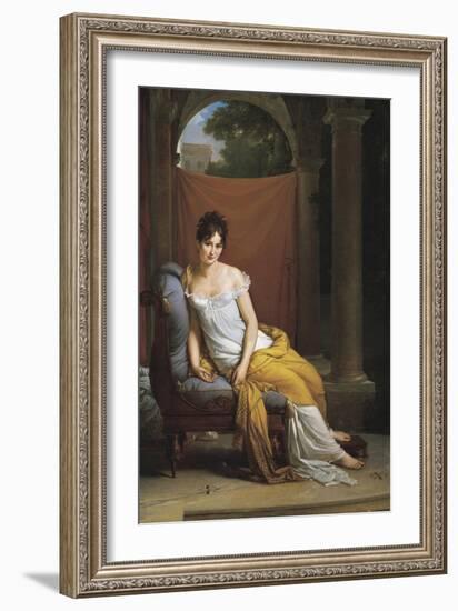 Madame Recamier-Francois Gerard-Framed Art Print