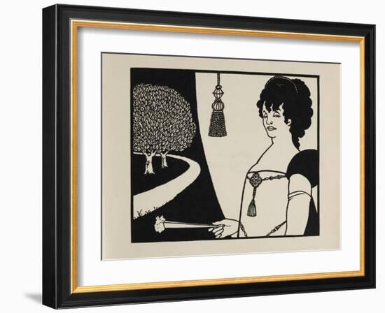 Madame Rejane, from a Book of Fifty Drawings, 1897 drawing-Aubrey Beardsley-Framed Giclee Print