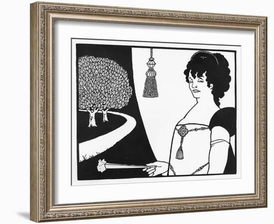 Madame Rejane, Illustration from 'The Yellow Book', 1893-94-Aubrey Beardsley-Framed Giclee Print