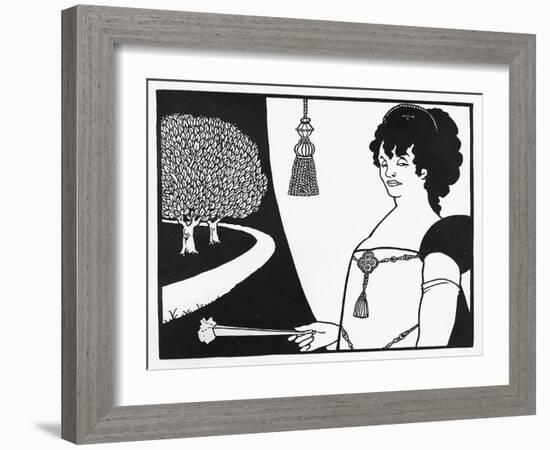 Madame Rejane, Illustration from 'The Yellow Book', 1893-94-Aubrey Beardsley-Framed Giclee Print