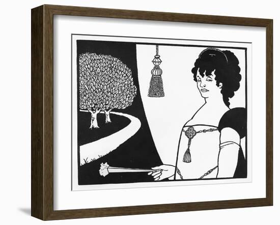 Madame Rejane, Illustration from 'The Yellow Book', 1893-94-Aubrey Beardsley-Framed Giclee Print