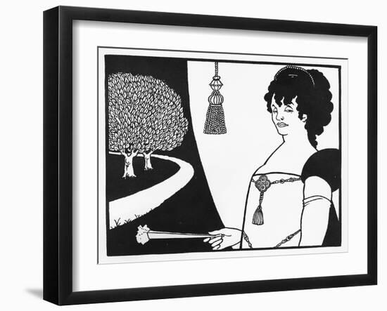 Madame Rejane, Illustration from 'The Yellow Book', 1893-94-Aubrey Beardsley-Framed Giclee Print