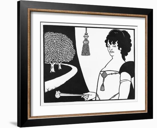 Madame Rejane, Illustration from 'The Yellow Book', 1893-94-Aubrey Beardsley-Framed Giclee Print