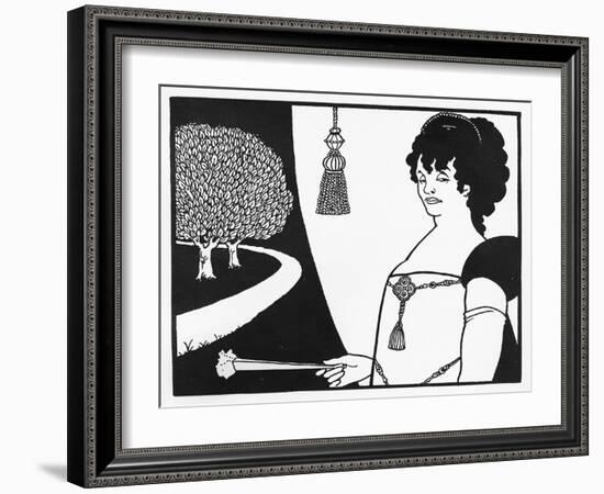 Madame Rejane, Illustration from 'The Yellow Book', 1893-94-Aubrey Beardsley-Framed Giclee Print