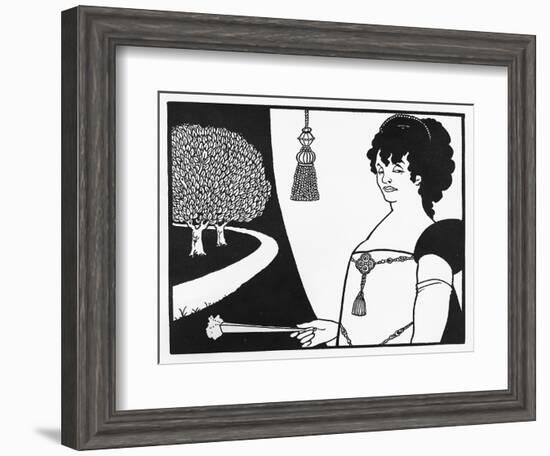 Madame Rejane, Illustration from 'The Yellow Book', 1893-94-Aubrey Beardsley-Framed Giclee Print