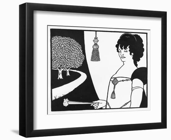 Madame Rejane, Illustration from 'The Yellow Book', 1893-94-Aubrey Beardsley-Framed Giclee Print