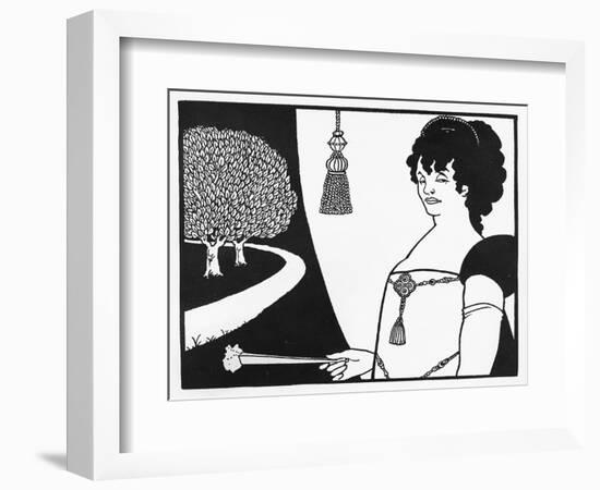 Madame Rejane, Illustration from 'The Yellow Book', 1893-94-Aubrey Beardsley-Framed Giclee Print