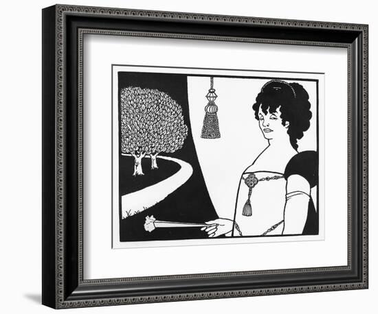 Madame Rejane, Illustration from 'The Yellow Book', 1893-94-Aubrey Beardsley-Framed Giclee Print