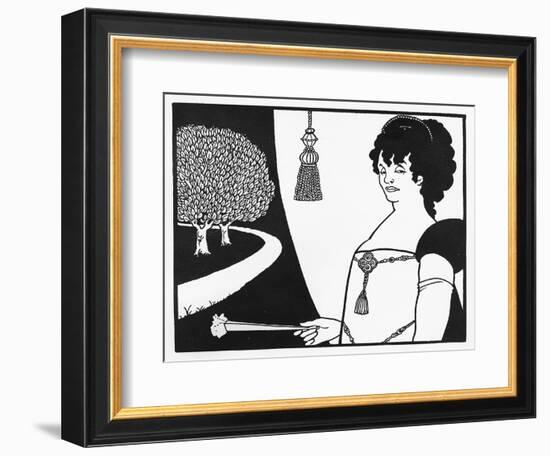 Madame Rejane, Illustration from 'The Yellow Book', 1893-94-Aubrey Beardsley-Framed Giclee Print