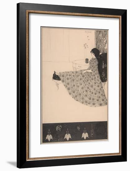 Madame Réjane-Aubrey Beardsley-Framed Premium Giclee Print