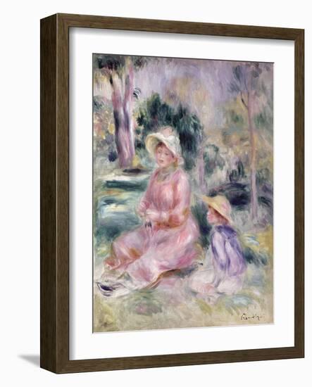 Madame Renoir and Her Son Pierre, 1890-Pierre-Auguste Renoir-Framed Giclee Print