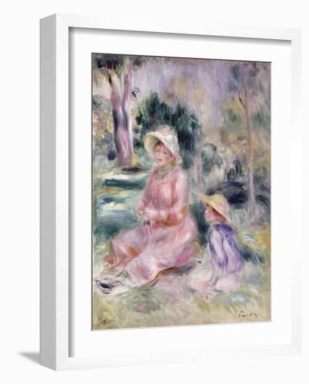 Madame Renoir and Her Son Pierre, 1890-Pierre-Auguste Renoir-Framed Giclee Print