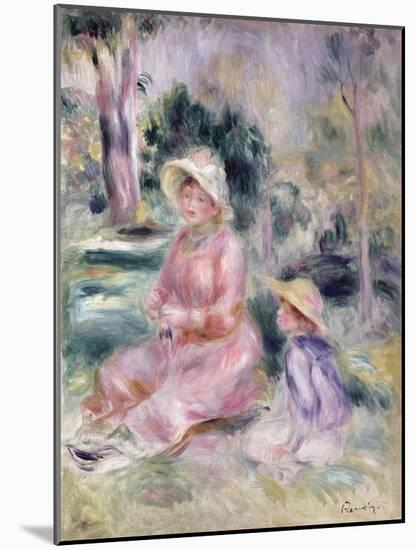 Madame Renoir and Her Son Pierre, 1890-Pierre-Auguste Renoir-Mounted Giclee Print