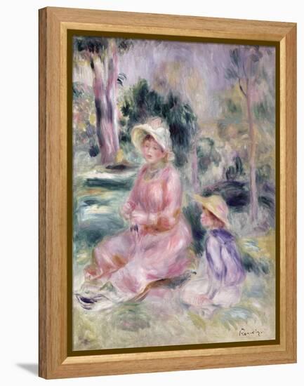 Madame Renoir and Her Son Pierre, 1890-Pierre-Auguste Renoir-Framed Premier Image Canvas