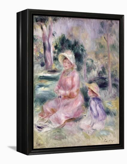 Madame Renoir and Her Son Pierre, 1890-Pierre-Auguste Renoir-Framed Premier Image Canvas