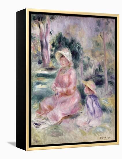 Madame Renoir and Her Son Pierre, 1890-Pierre-Auguste Renoir-Framed Premier Image Canvas