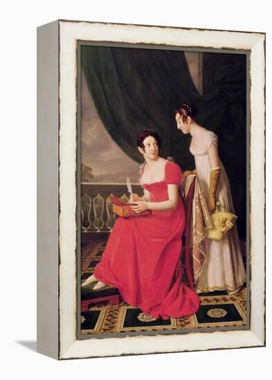 Madame Riesener and Her Sister, Madame Longroy, 1802-Henri Francois Riesener-Framed Premier Image Canvas