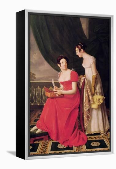 Madame Riesener and Her Sister, Madame Longroy, 1802-Henri Francois Riesener-Framed Premier Image Canvas