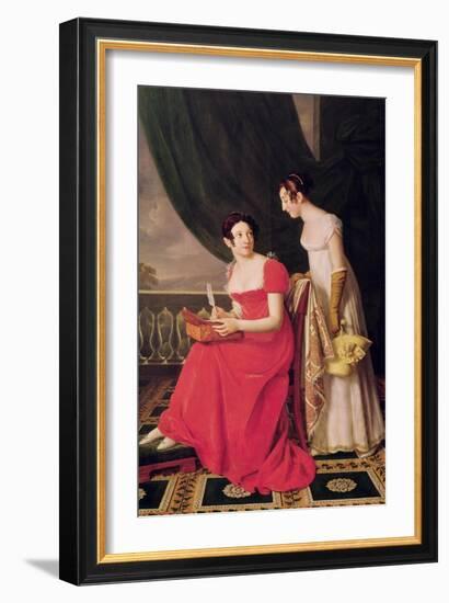 Madame Riesener and Her Sister, Madame Longroy, 1802-Henri Francois Riesener-Framed Giclee Print